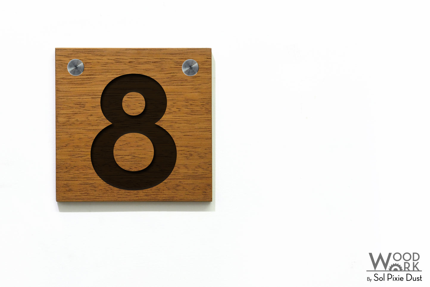 Solid Wood Address Plaques African Teak (Iroko) - Signs