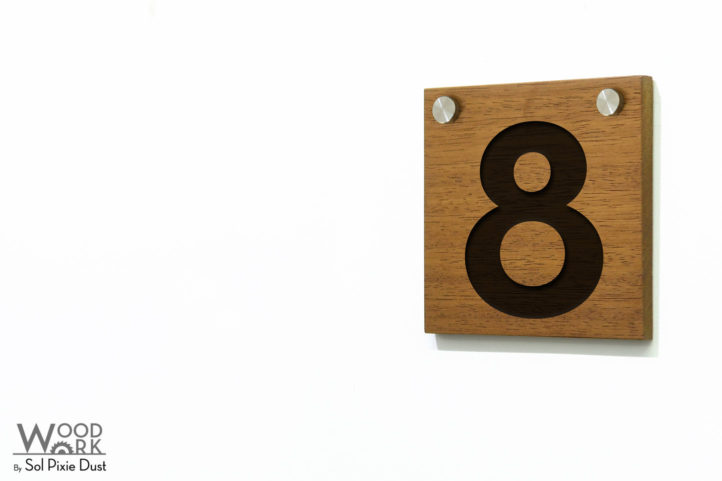 Solid Wood Address Plaques African Teak (Iroko) - Signs