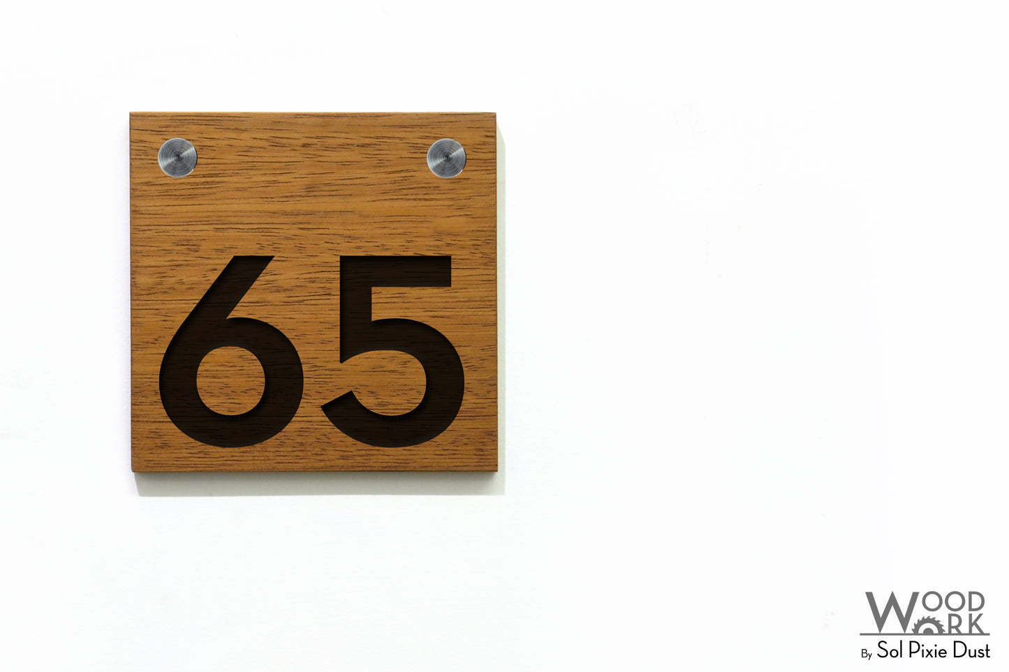 Solid Wood Address Plaques African Teak (Iroko) - Signs