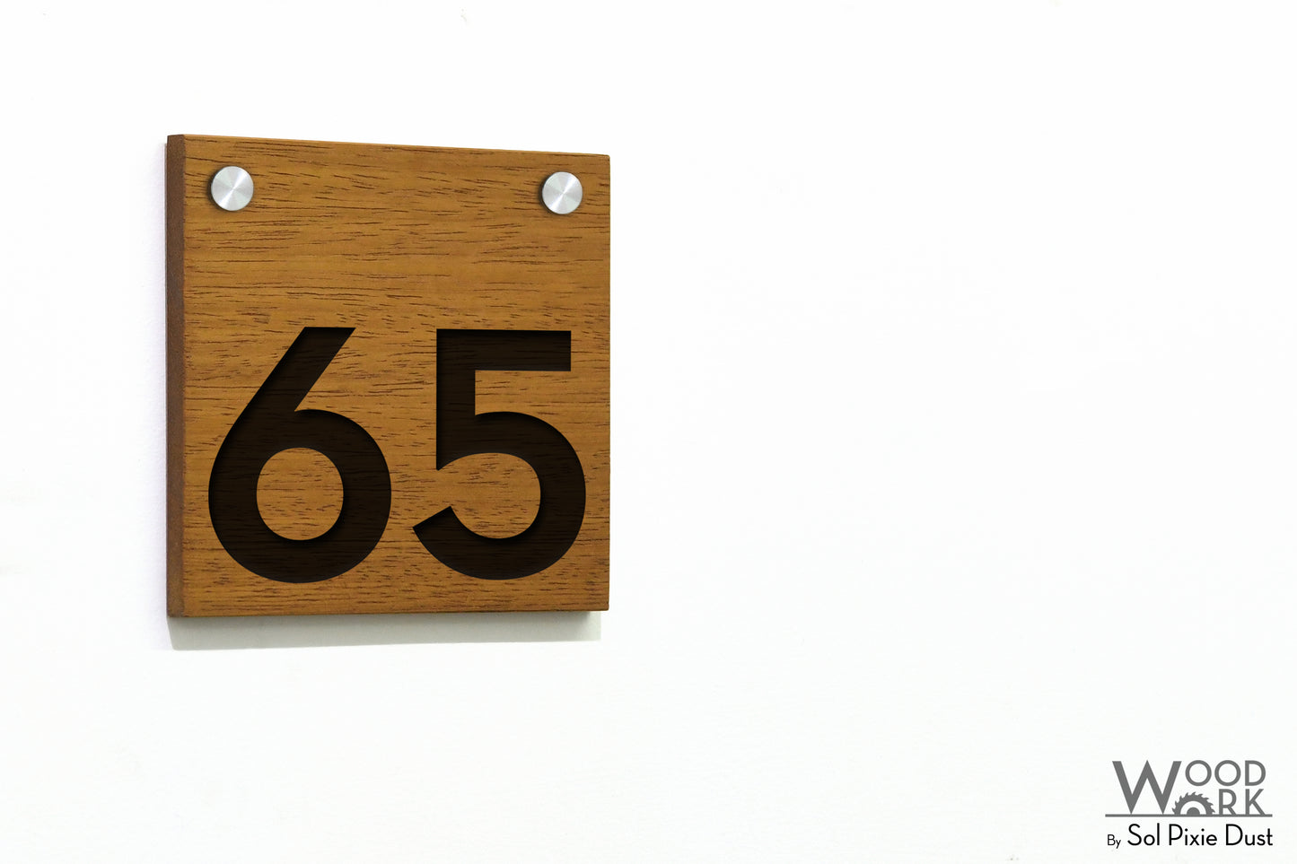 Solid Wood Address Plaques African Teak (Iroko) - Signs