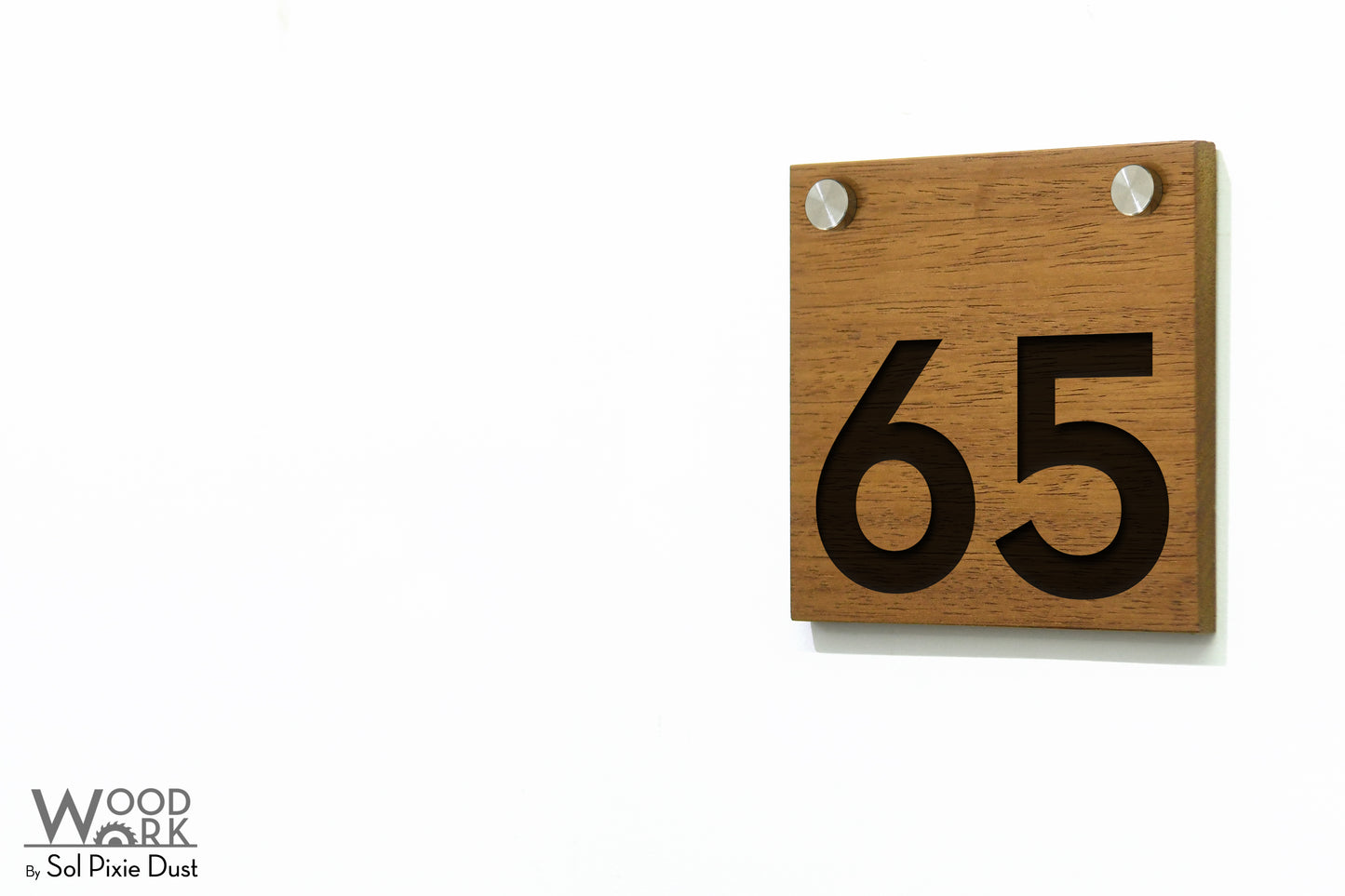 Solid Wood Address Plaques African Teak (Iroko) - Signs