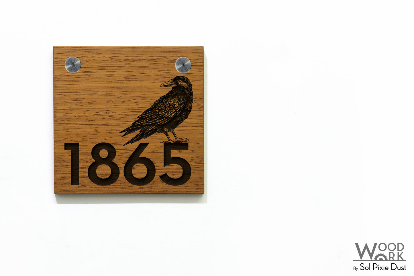 Solid Wood Address Plaques African Teak (Iroko) - Signs