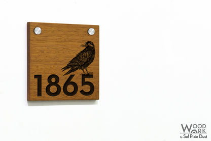 Solid Wood Address Plaques African Teak (Iroko) - Signs