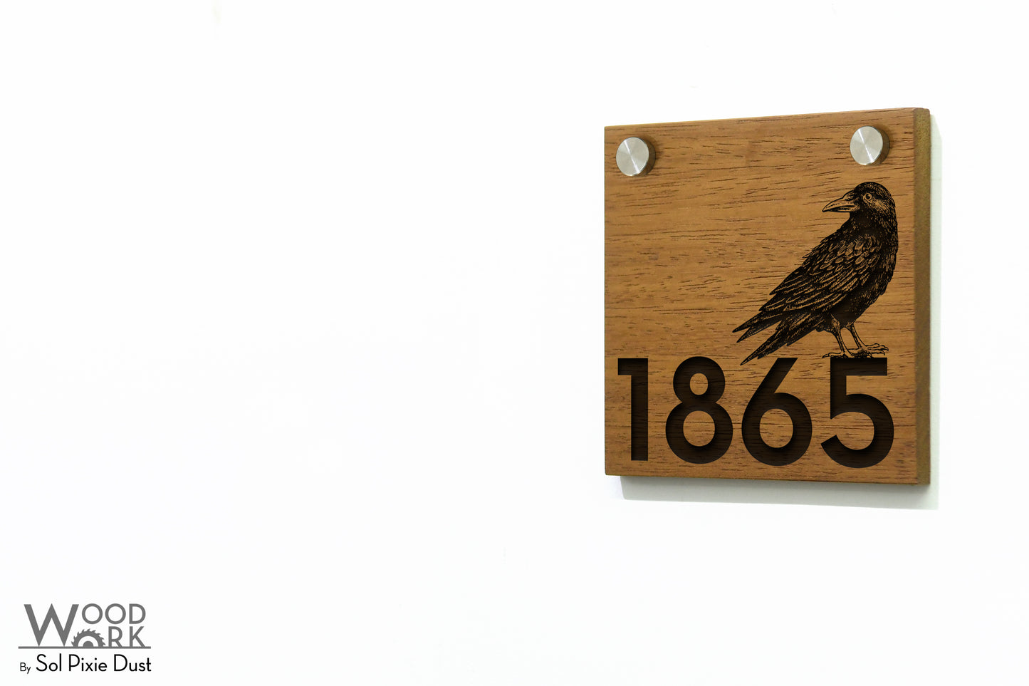 Solid Wood Address Plaques African Teak (Iroko) - Signs