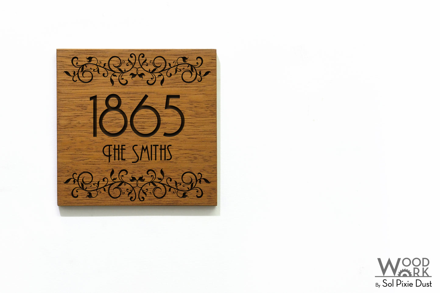 Solid Wood Address Plaques African Teak (Iroko) - Signs