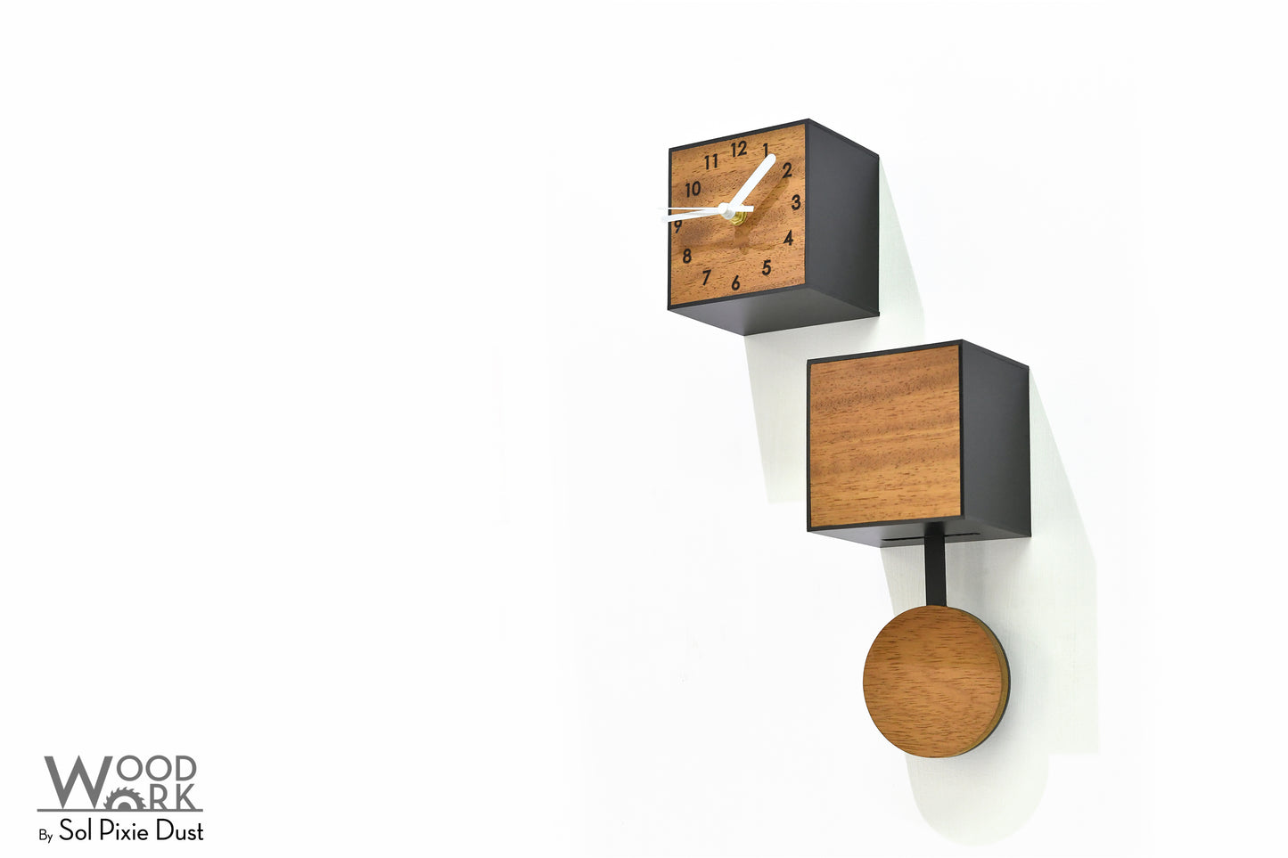 Pendulum Clock City Two Story - Modern Wall Clock