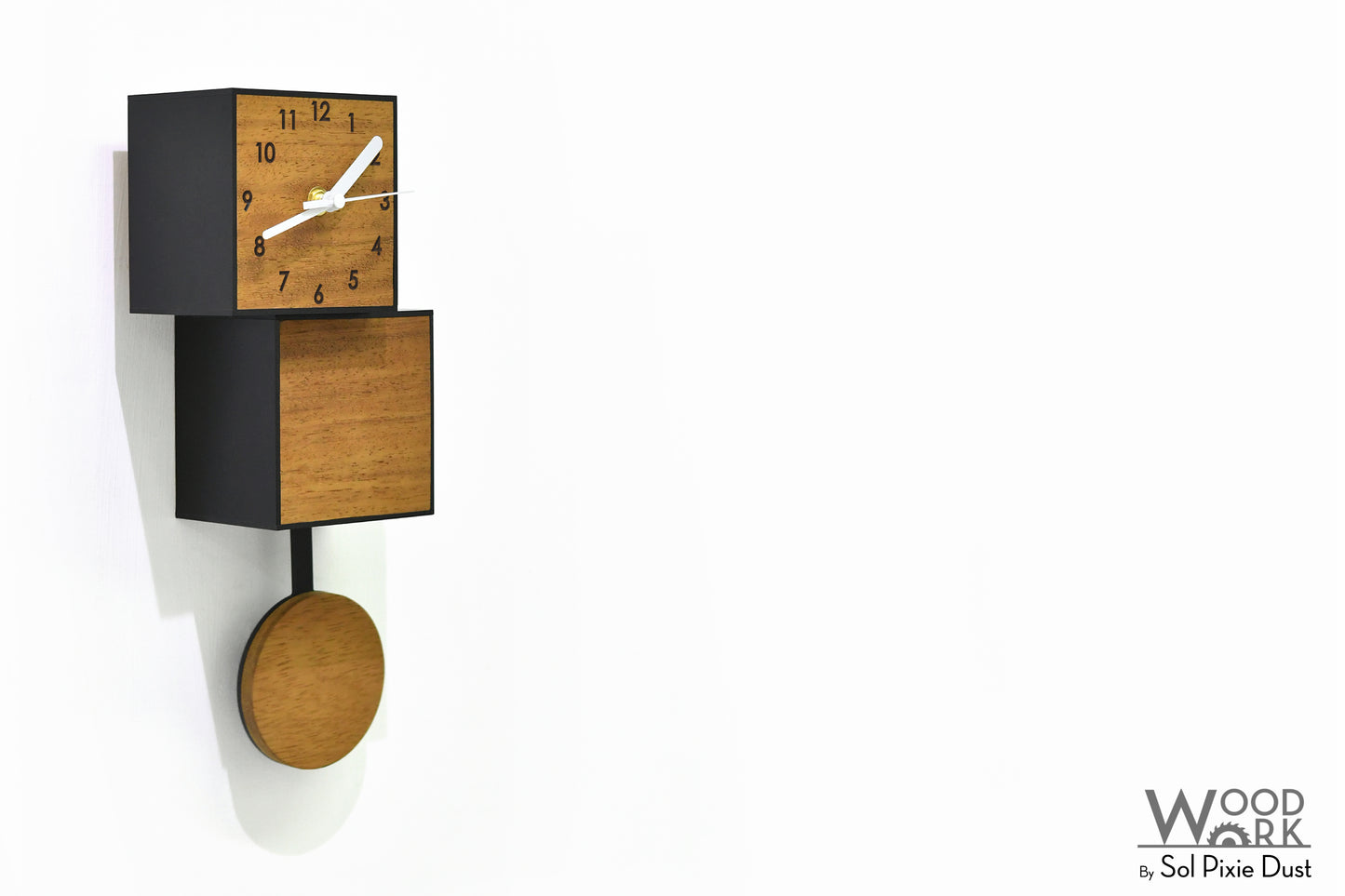 Pendulum Clock City Two Story - Modern Wall Clock