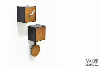 Pendulum Clock City Two Story - Modern Wall Clock