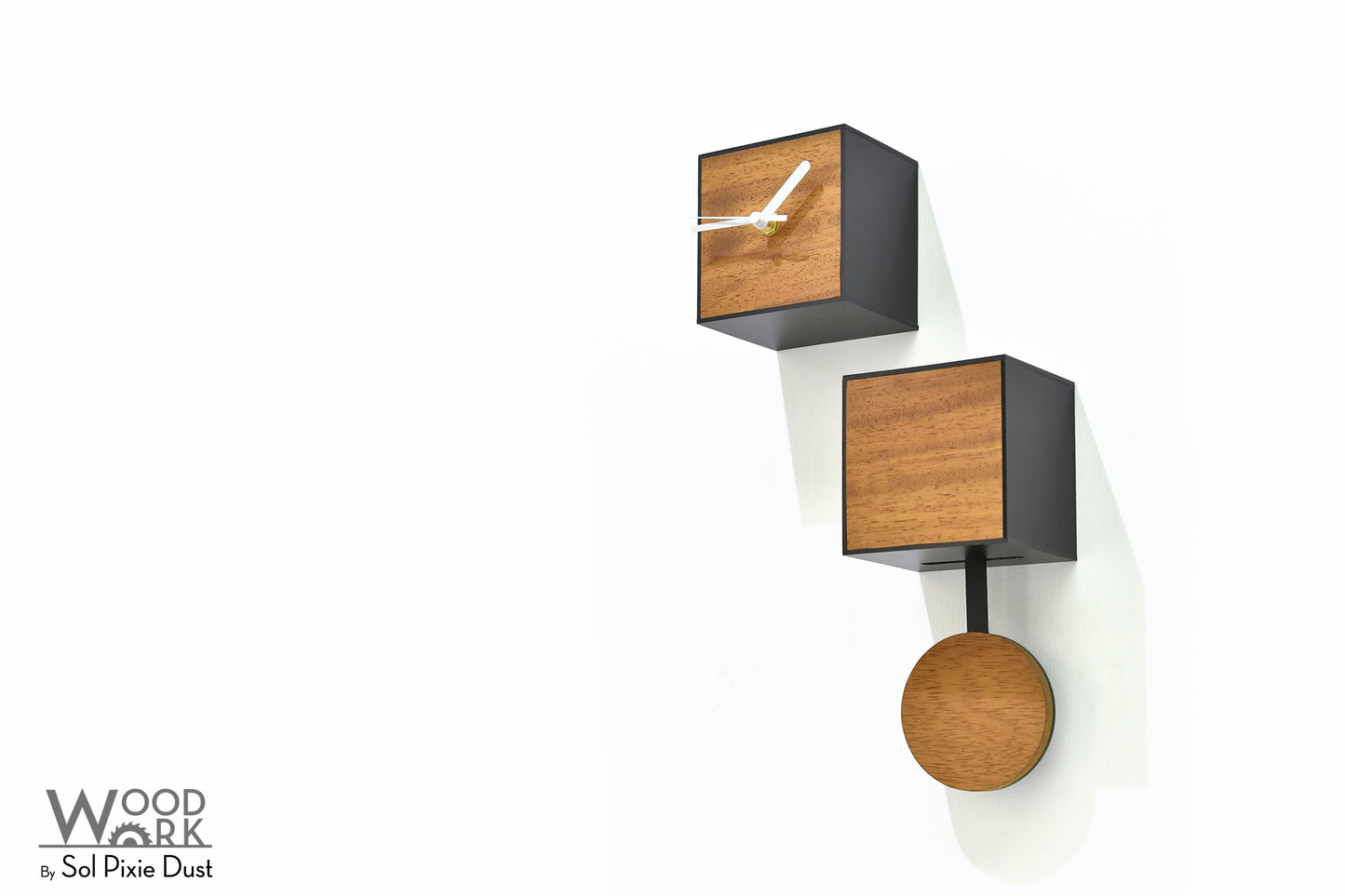 Pendulum Clock City Two Story - Modern Wall Clock