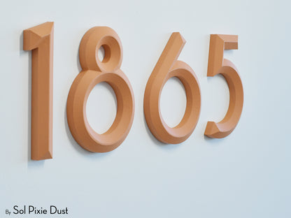Minimal 3D House Numbers – Modern House Numbers
