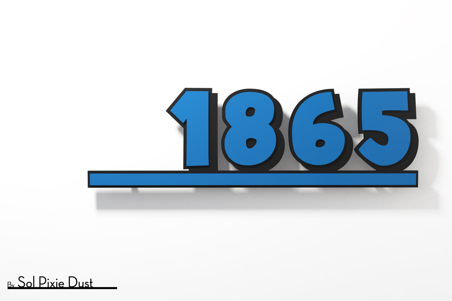 Underline House Numbers - LED Sign ( Font Options )