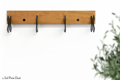 Wall Pegs and Racks - Wooden Hook Rack