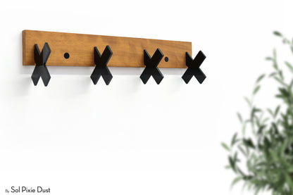 Wall Pegs and Racks - Wooden Hook Rack