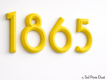 Minimal 3D House Numbers – Modern House Numbers