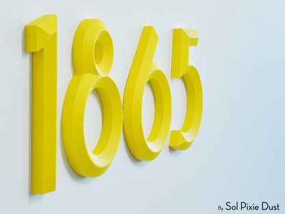 Minimal 3D House Numbers – Modern House Numbers