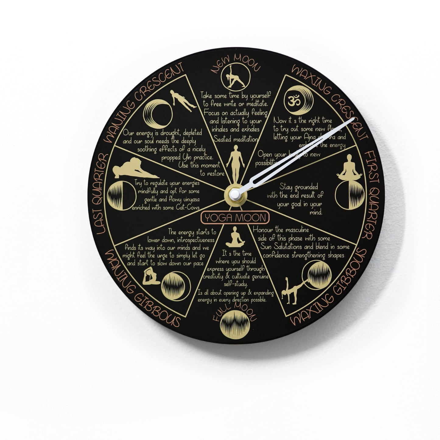 Moon Phase Wall Clock - Lunar Cycle