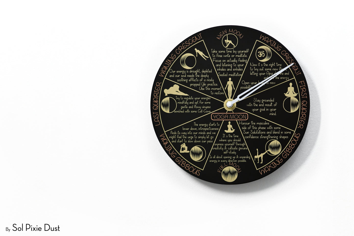 Moon Phase Wall Clock - Lunar Cycle
