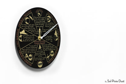 Moon Phase Wall Clock - Lunar Cycle