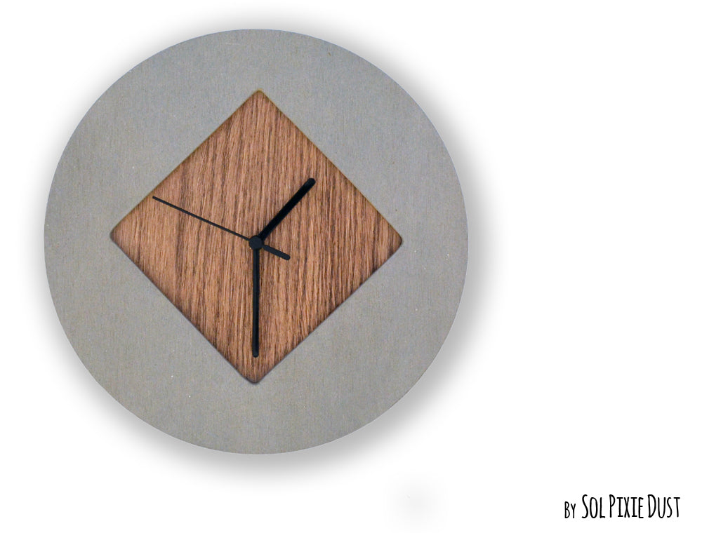 Concrete and Wood Wall Clocks Designs