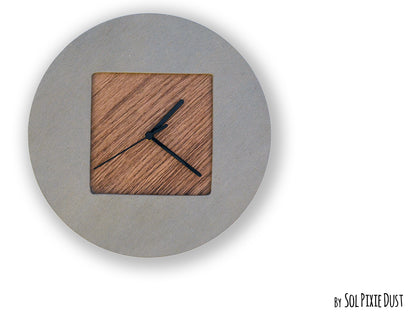 Concrete and Wood Wall Clocks Designs