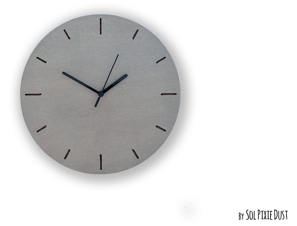 Concrete and Wood Wall Clocks Designs