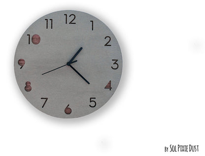 Concrete and Wood Wall Clocks Designs