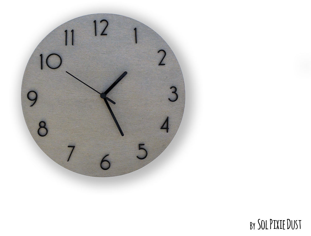 Concrete and Wood Wall Clocks Designs