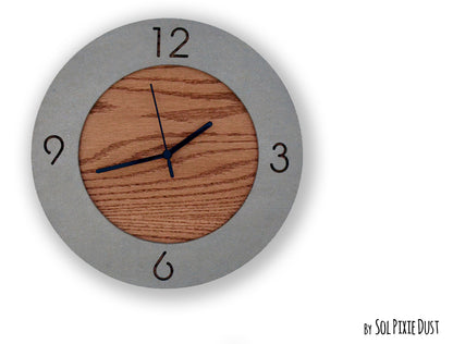 Concrete and Wood Wall Clocks Designs