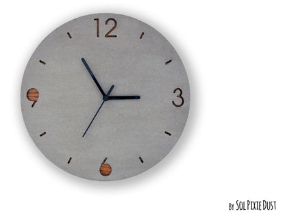 Concrete and Wood Wall Clocks Designs