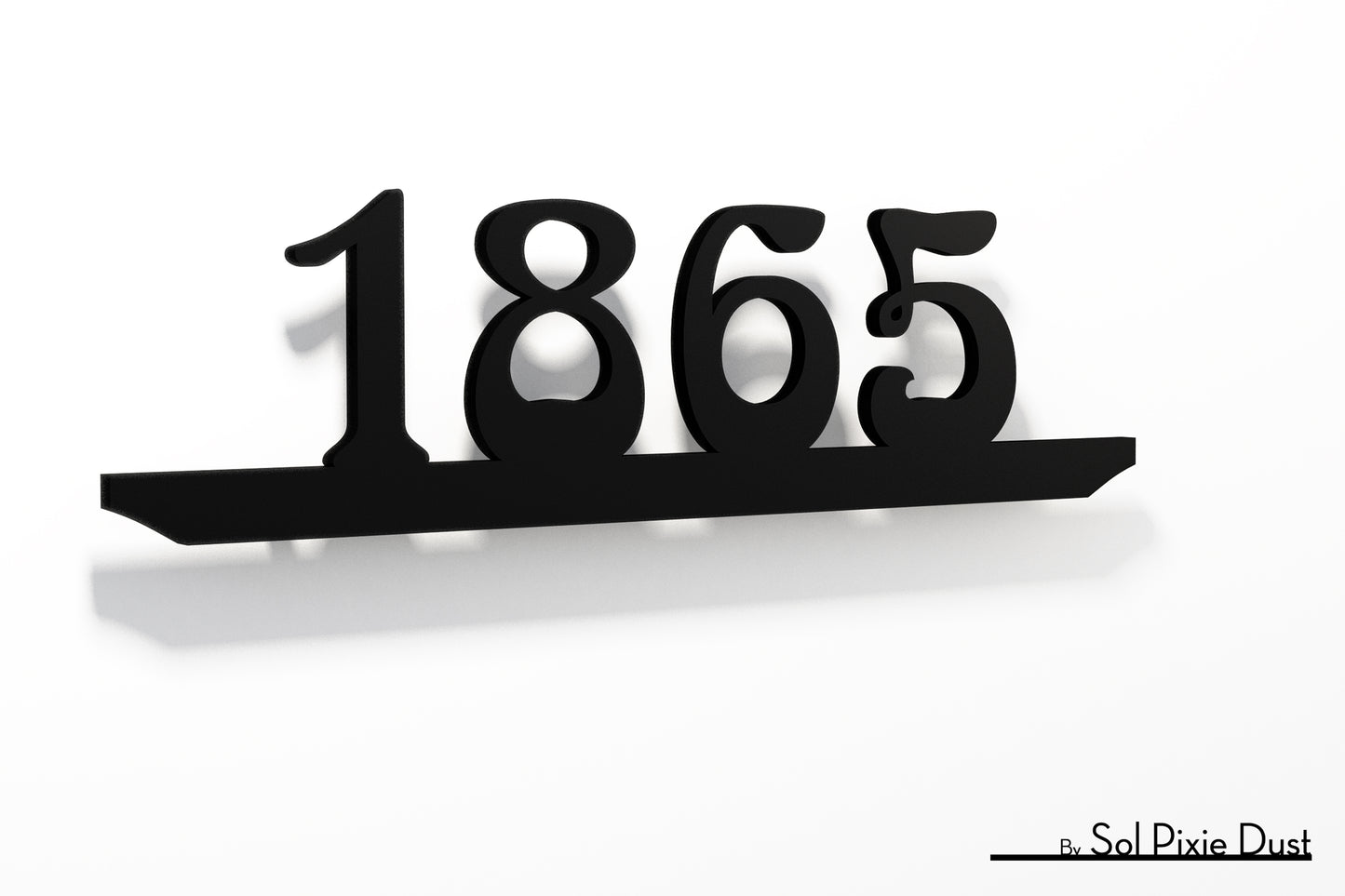 Underline House Numbers - LED Sign ( Font Options )
