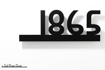 Underline House Numbers - LED Sign ( Font Options )