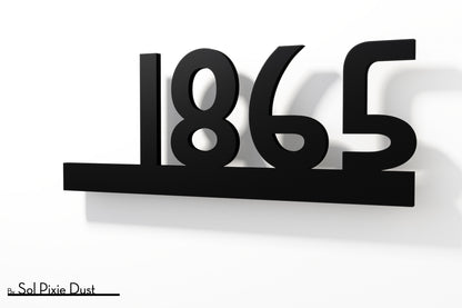 Underline House Numbers - LED Sign ( Font Options )