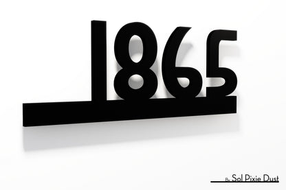 Underline House Numbers - LED Sign ( Font Options )