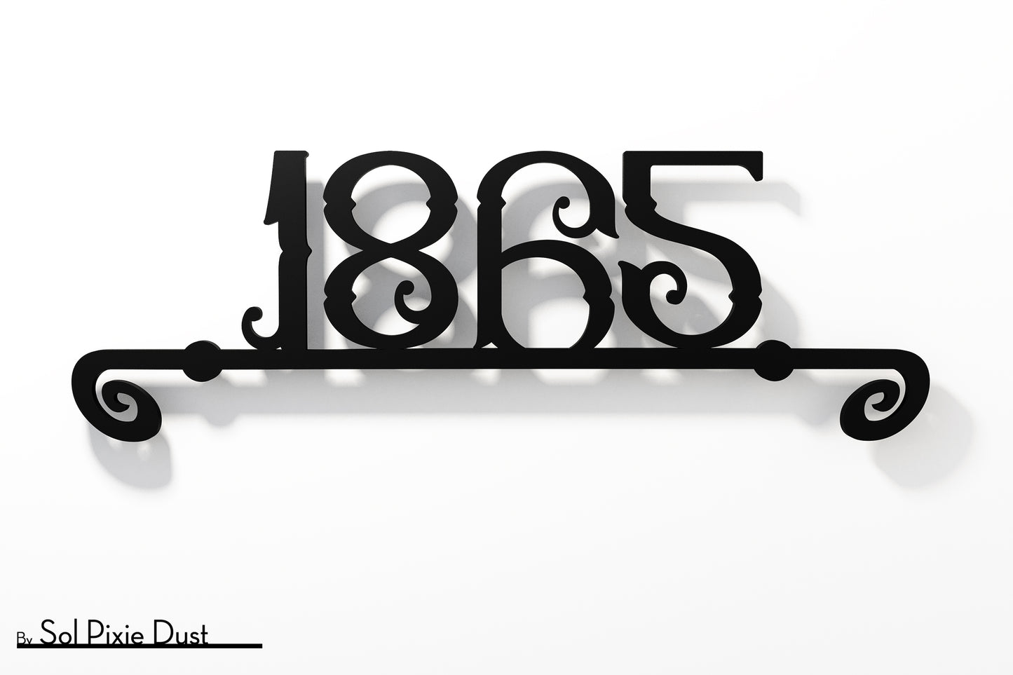 Underline House Numbers - LED Sign ( Font Options )