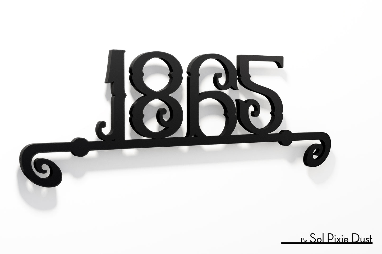 Underline House Numbers - LED Sign ( Font Options )