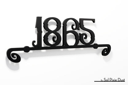 Underline House Numbers - LED Sign ( Font Options )