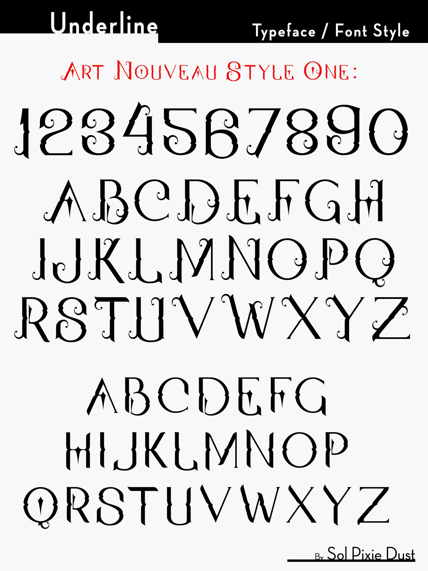 Underline House Numbers - LED Sign ( Font Options )