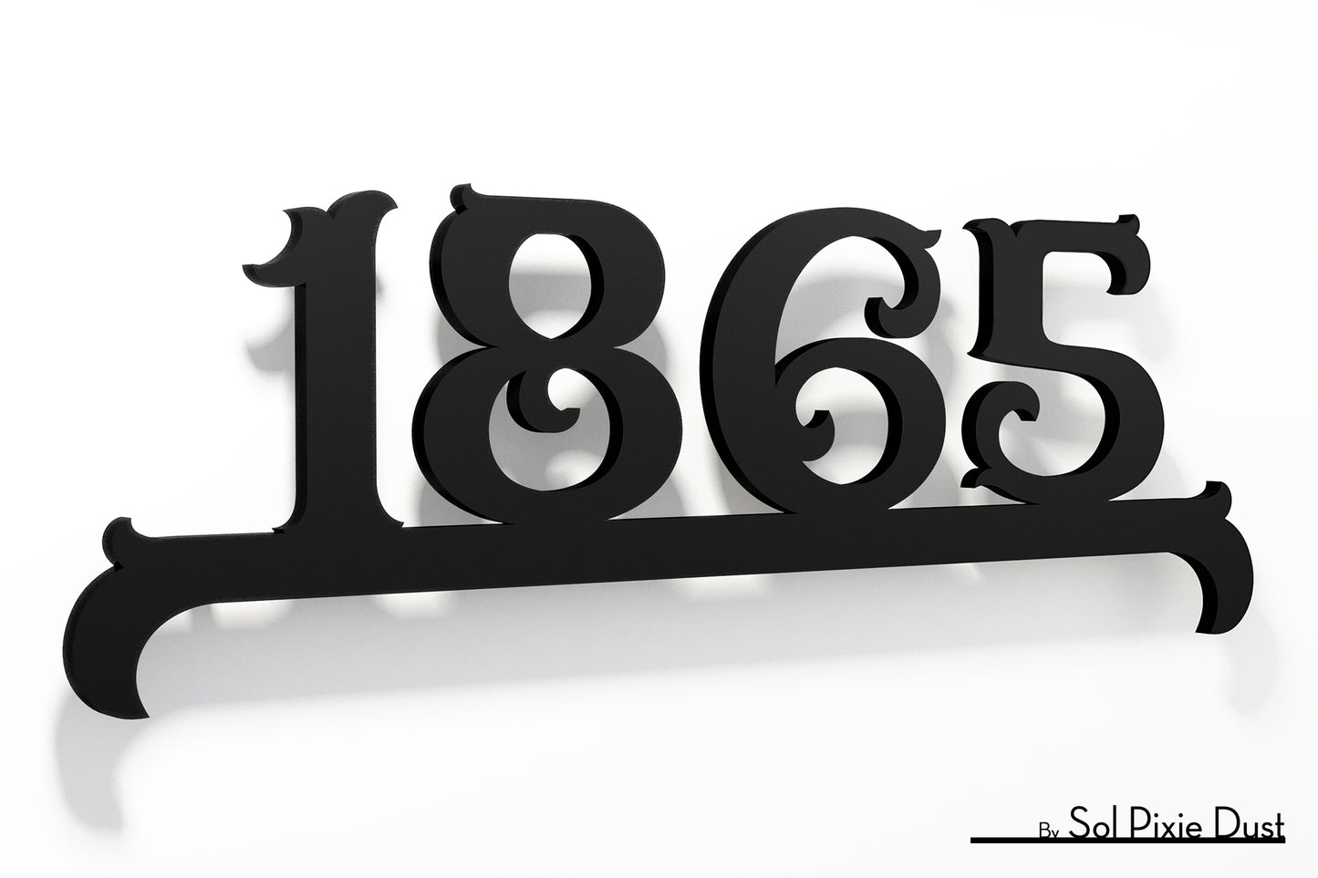 Underline House Numbers - LED Sign ( Font Options )