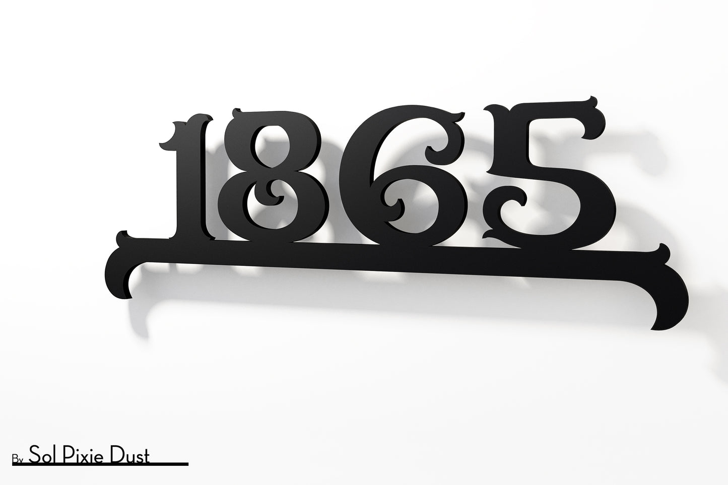 Underline House Numbers - LED Sign ( Font Options )