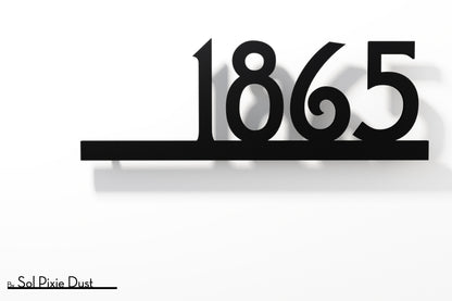 Underline House Numbers - LED Sign ( Font Options )