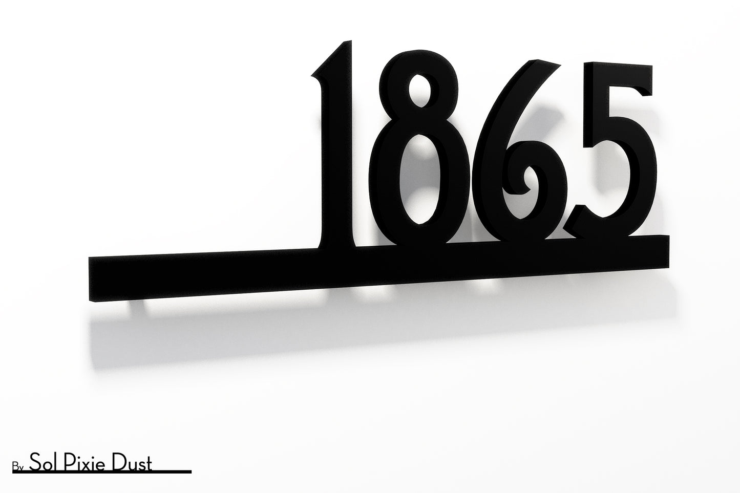Underline House Numbers - LED Sign ( Font Options )