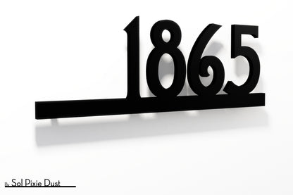 Underline House Numbers - LED Sign ( Font Options )