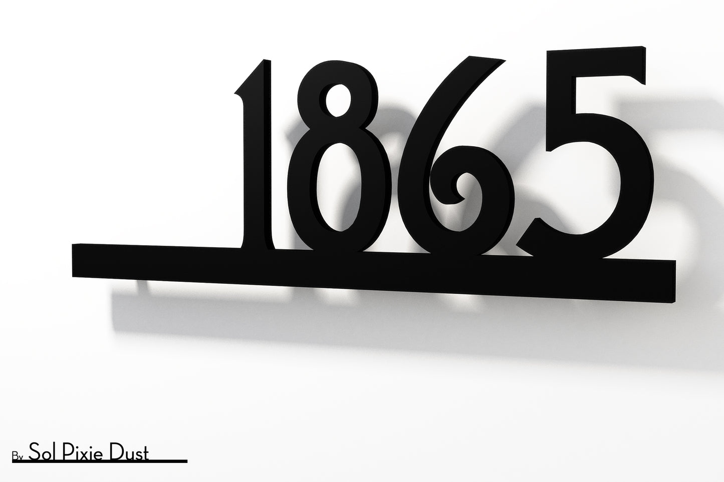 Underline House Numbers - LED Sign ( Font Options )