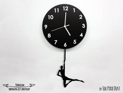 Circus Acrobats on The Moon - Pendulum Wall Clock