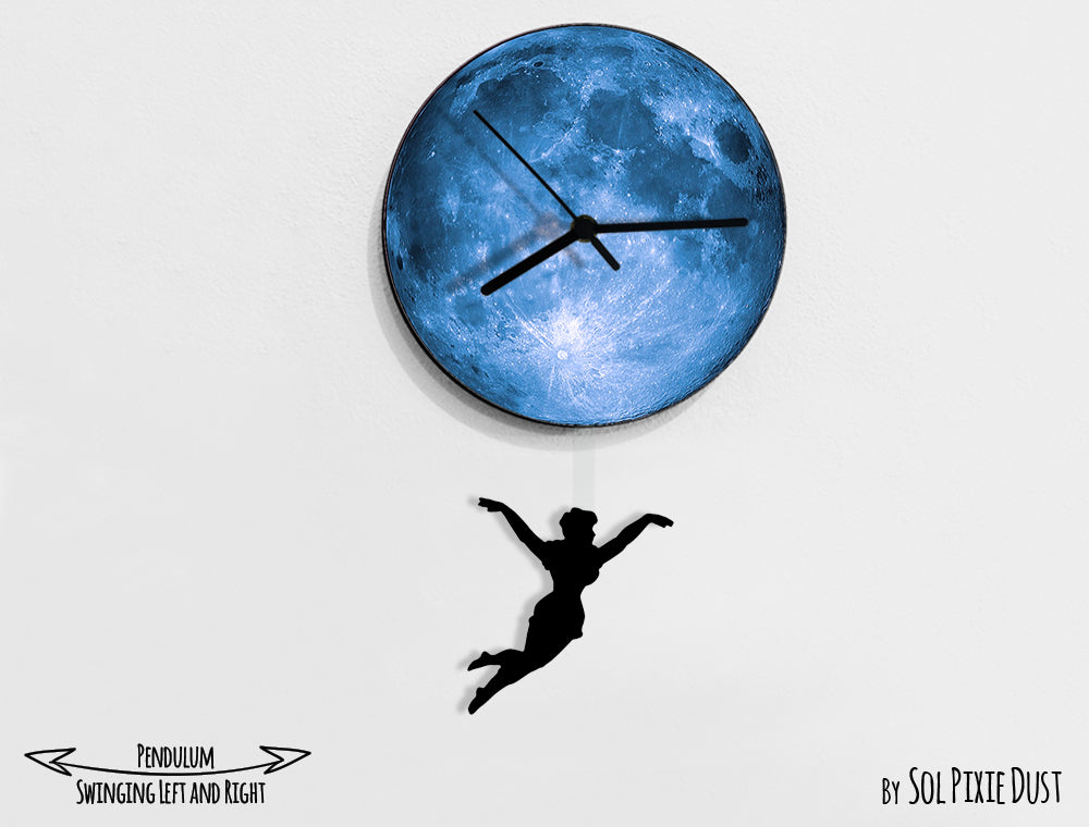 Circus Acrobats on The Moon - Pendulum Wall Clock