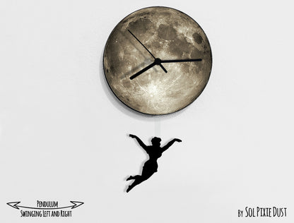 Circus Acrobats on The Moon - Pendulum Wall Clock