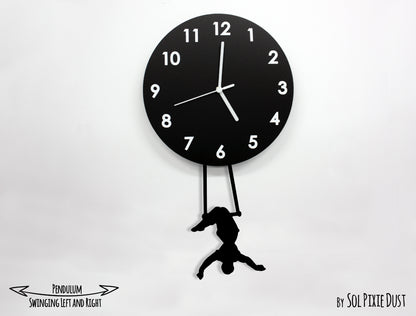 Circus Acrobats on The Moon - Pendulum Wall Clock