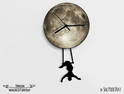 Circus Acrobats on The Moon - Pendulum Wall Clock