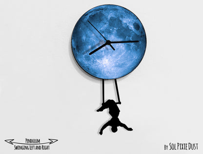 Circus Acrobats on The Moon - Pendulum Wall Clock