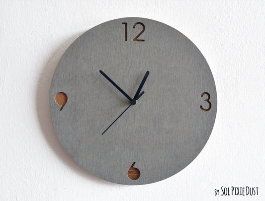 Concrete and Wood Wall Clocks Designs